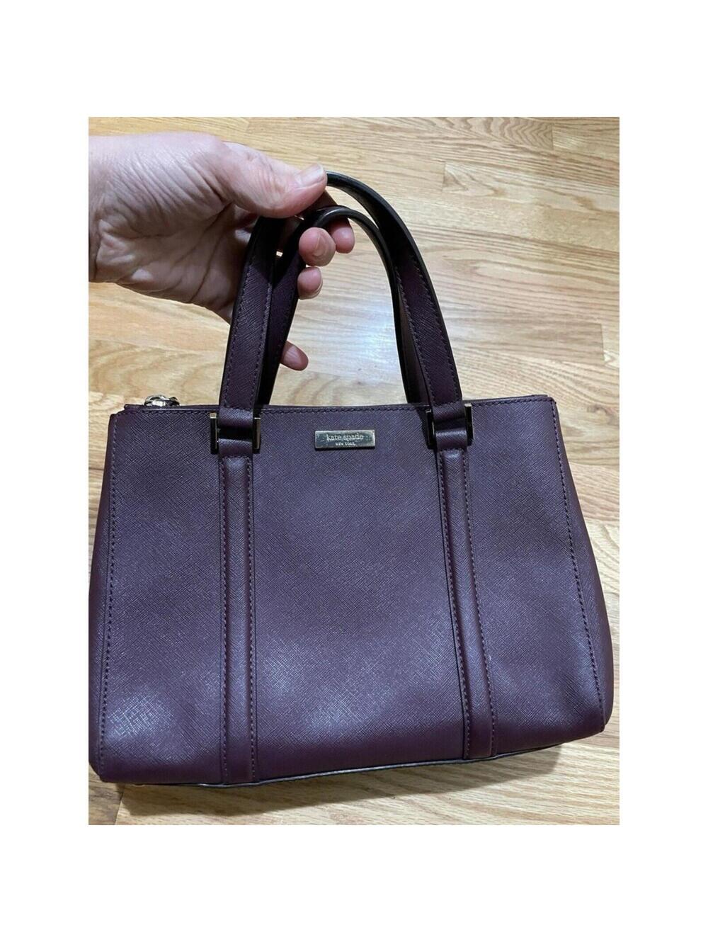 Kate Spade New York  Purple Leather Small Tote Bag Purse